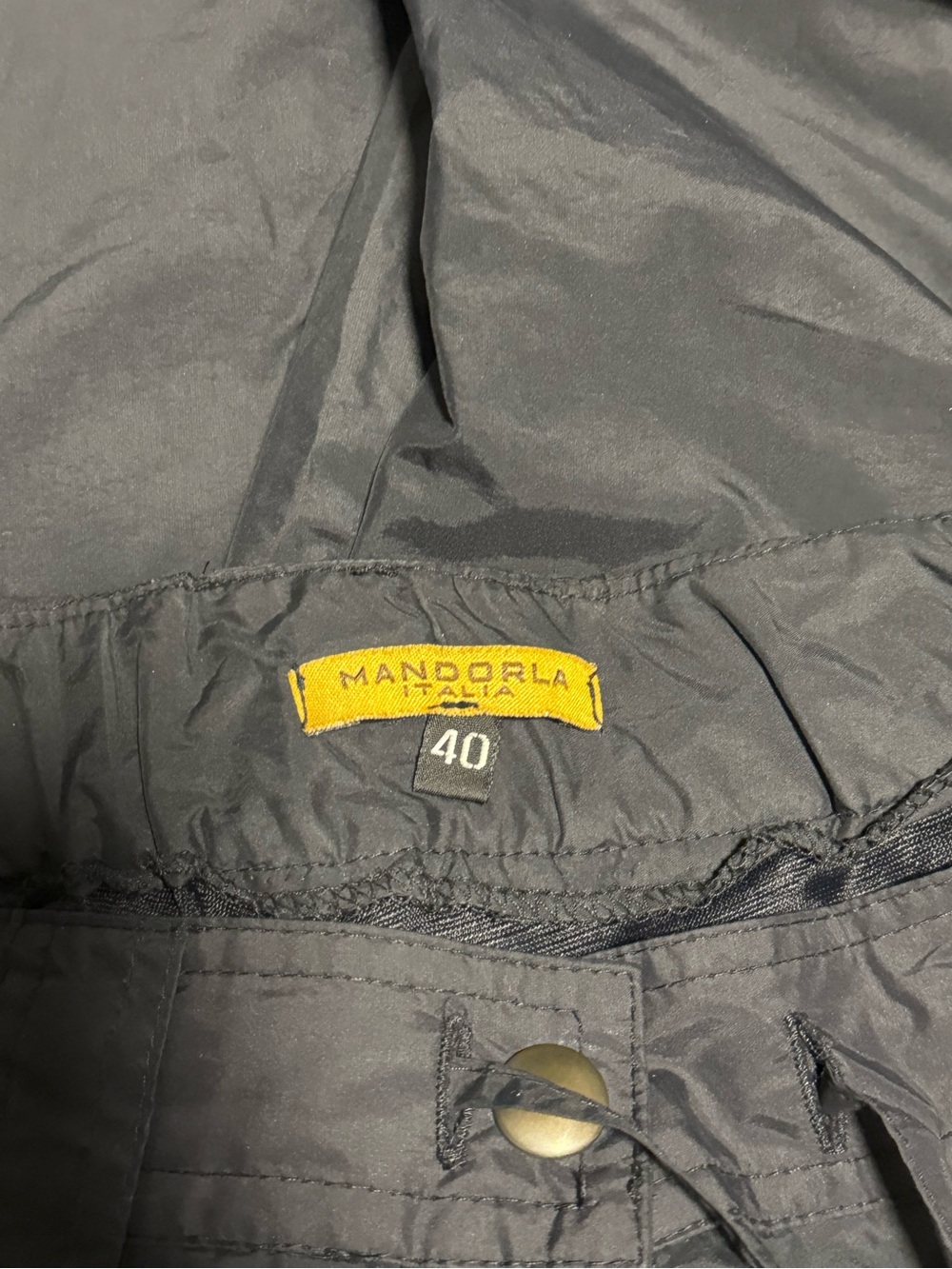 Mandorla Italia Black Parachute Pants